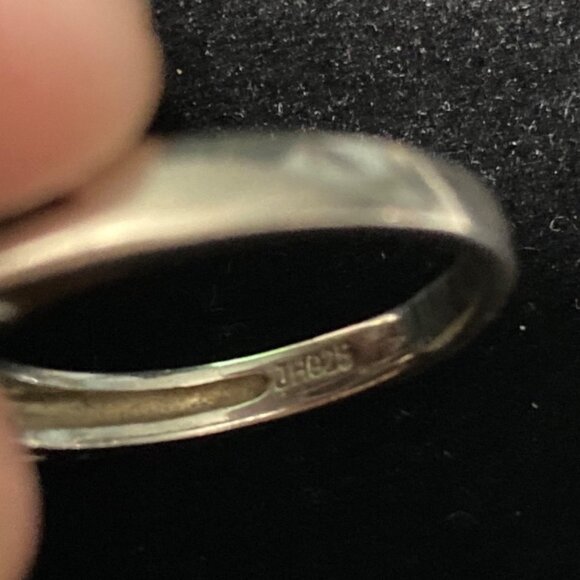 Spinel Trillion Cut Ring Size 6.5 6.91 ct. 14mm Faceted Triangle Sterling Silver - Picture 10 of 16